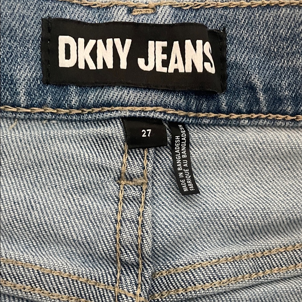DKNY Denim Maxi Skirt with Front Slit - Picture 4 of 4